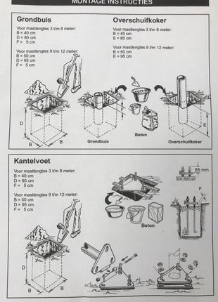 Cameramast met kantelanker 5 meter - alarmsysteemexpert.nl