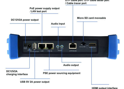 CCTV/ IP camera-tester voor IP, HD-TVI, HD-CVI en CVBS camera's (Tot 8MP/4K geschikt) - alarmsysteemexpert.nl