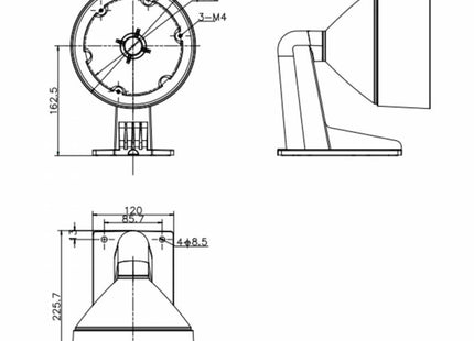 DS-1273ZJ-DM26 aluminium wandbeugel - alarmsysteemexpert.nl