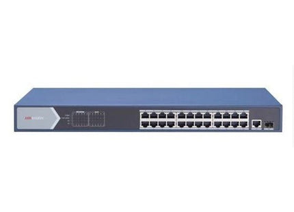 DS-3E0526P-E, 25 Poorts, Gigabit switch, 24x PoE, 1x SFP - alarmsysteemexpert.nl