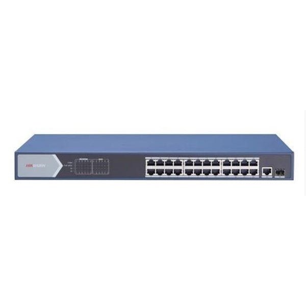 DS-3E0526P-E, 25 Poorts, Gigabit switch, 24x PoE, 1x SFP - alarmsysteemexpert.nl