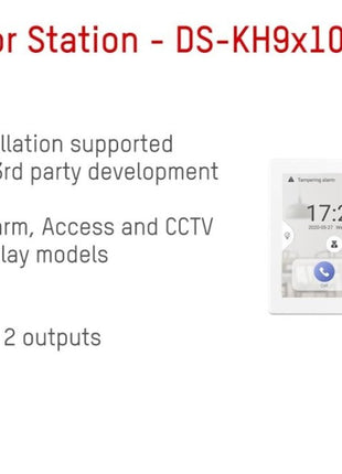 DS-KH9310-WTE1 (B) Android Indoor Station PoE 7" Inch - alarmsysteemexpert.nl