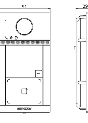 DS-KV8413-WME1/FLUSH Inbouw 4 beldrukkers IR verlichting PoE 12v - alarmsysteemexpert.nl