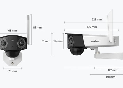 Duo 2 Battery, WiFi 6Mp Panoview Dual-lens camera 180gr kijkhoek - alarmsysteemexpert.nl