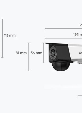 Duo 2 LTE, 4G Battery 4K/8Mp Panoview Dual-lens camera 180gr kijkhoek - alarmsysteemexpert.nl