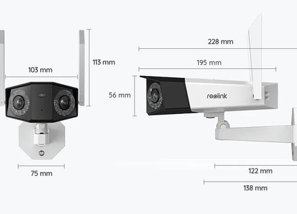 Duo 2 WiFi 4K/8Mp Panoview Dual-lens camera 180gr kijkhoek, slimme detectie - alarmsysteemexpert.nl