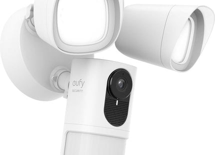 Floodlight Camera 2K, IP-beveiligingscamera, Buiten, Bedraad, Amazon Alexa & Google Assistant, 2500 lm, 5000 K - alarmsysteemexpert.nl