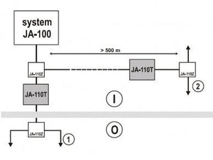 JA-110T BUS kortsluiting isolatie module - alarmsysteemexpert.nl