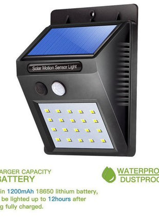 Klein model LED schriklamp voor buiten met sensor (draadloos) - alarmsysteemexpert.nl