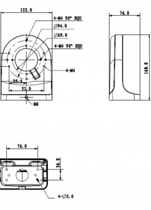 PFB205W Muursteun - alarmsysteemexpert.nl