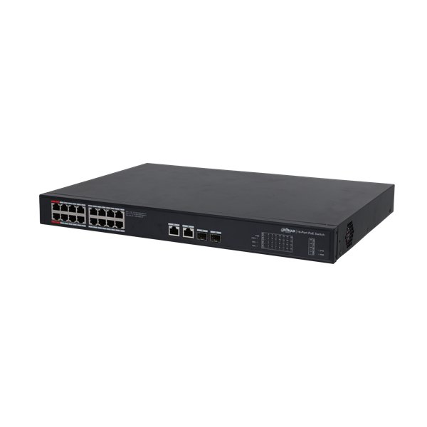 PFS3220-16GT-240 16x PoE Gigabit 2x SFP en 2x RJ45 Uplink - alarmsysteemexpert.nl