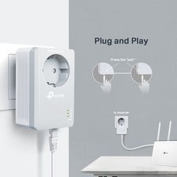 Powerline Adapter 1000 Mbps set met contactdoos - alarmsysteemexpert.nl