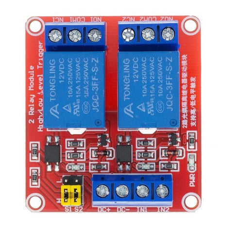 Relais Module 12v 2-kanaals - alarmsysteemexpert.nl