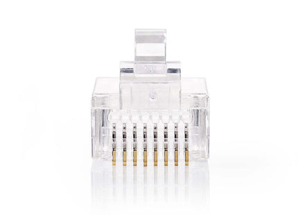 RJ45 Connector CAT5 UTP Pass Through 10 stuks voor soepele aders (stranded) - alarmsysteemexpert.nl