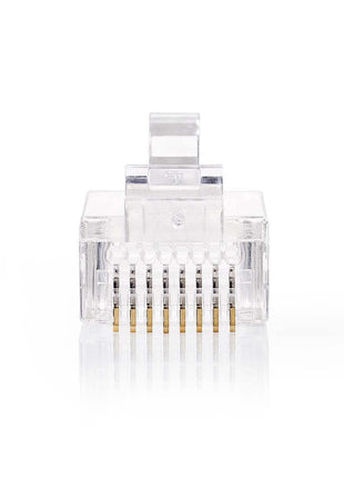 RJ45 Connector CAT5 UTP Pass Through 10 stuks voor soepele aders (stranded) - alarmsysteemexpert.nl