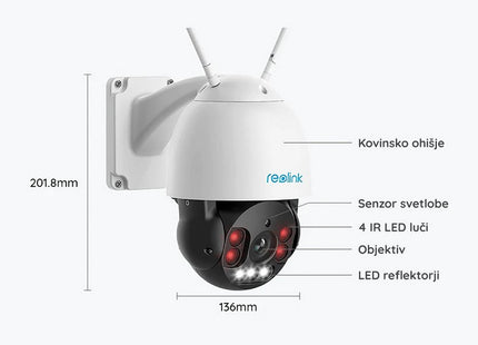 RLC-523WA Slimme 5MP PTZ WiFi camera Spotlight - alarmsysteemexpert.nl