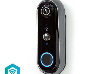 SmartLife draadloze Videodeurbel met accu, HD 1080p, WiFi, grijze behuizing, Micro Sd slot - alarmsysteemexpert.nl