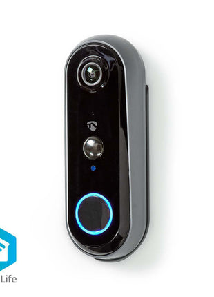 SmartLife draadloze Videodeurbel met accu, HD 1080p, WiFi, grijze behuizing, Micro Sd slot - alarmsysteemexpert.nl