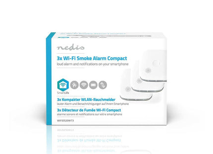 SmartLife Rookmelder set van 3 stuks incl. vervangbare batterijen - alarmsysteemexpert.nl