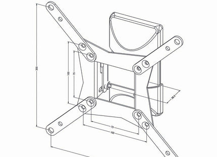 TV-Muurbeugel, kantelbaar voor 10-32 ", max. 30Kg. 1 scharnierpunt - alarmsysteemexpert.nl