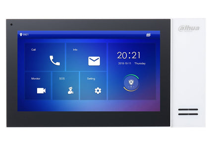 VTH2421FW-P, Binnenpost 7 inch Touch screen, wit, PoE, SIP - alarmsysteemexpert.nl