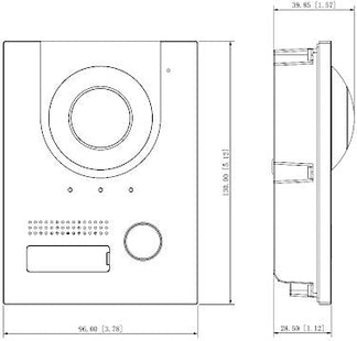 VTO2202F-P-S2 buitenpost, IP en 2-draads, 160gr camera, PoE - alarmsysteemexpert.nl