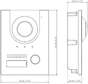 VTO2202F-P-S2 buitenpost, IP en 2-draads, 160gr camera, PoE - alarmsysteemexpert.nl