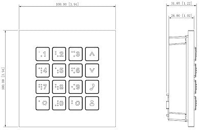 VTO4202F-MK keyboard module - alarmsysteemexpert.nl