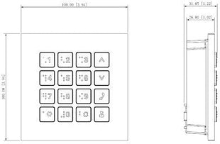 VTO4202FB-MK keyboard module Zwart - alarmsysteemexpert.nl