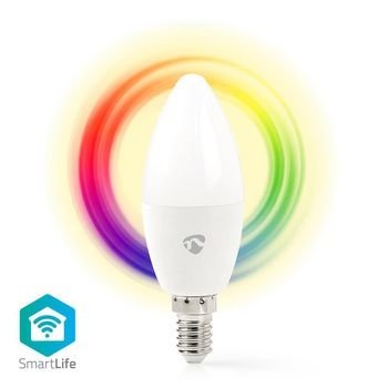 Wi-Fi smart LED-lamp | Full Colour en Warm-Wit | E14 - alarmsysteemexpert.nl