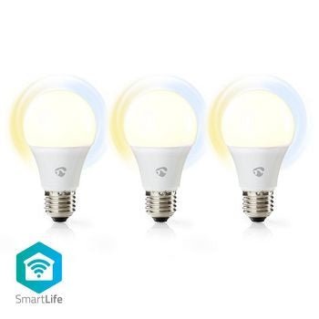 Wi-Fi smart LED-lampen | Warm- tot Koud-Wit | E27 | 3-Pack - alarmsysteemexpert.nl